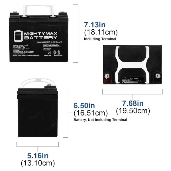 12V 35AH INT Replacement Battery For Pride Jet 10 Ultra - 2PK